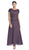May Queen - Short Sleeve Chiffon Lace Long Formal Gown