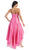 Strapless Pleated Empire High Low Prom Gown