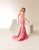 Jasz Couture - 6222 Sleeveless Plunging V-Neck Mermaid Gown In Pink