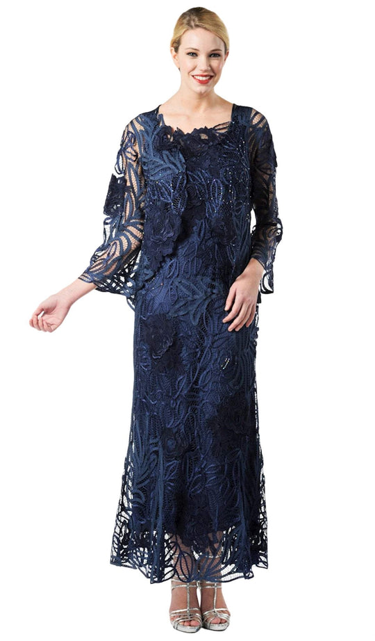 Soulmates - D1106 Rose Lace Jacket & Dress Set