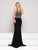 Colors Dress - 1908 Intricate Metallic High Halter Mermaid Gown in Black