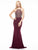 Colors Dress - 1908 Intricate Metallic High Halter Mermaid Gown in Red