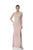 Terani Couture - 1611M0757 Sheer Crystal Beaded Evening Gown in Pink