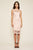 Tadashi Shoji - Peony Motif Embroidered Sheath Dress In Pink and Silver