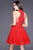 Shail K - 24083 High Halter Cutout Illusion Dress In Red