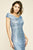 Tadashi Shoji - Sequined Bateau Neckline Column Gown In Blue