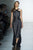 Tadashi Shoji - Metallic Halter Neckline Long Dress In Gray