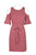 Donna Morgan - D5260M Multi Printed Jersey Short Dress In Red and Multi-Color