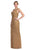 Theia - 881772 Shining Gilded Mesh Long Dress in Gold