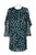 Donna Morgan - D5513M Ruffle Long Sleeves Printed Chiffon Shift Dress In Green and Multi-Color