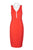 Donna Morgan - D6010M V-neck Stretch Crepe Sheath Dress In Red