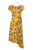 Donna Morgan - D6244M Floral Print Jewel Neck A-line Dress In Yellow and Multi-Color