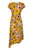 Donna Morgan - D6244M Floral Print Jewel Neck A-line Dress In Yellow and Multi-Color