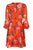 Donna Morgan - D6271M XD Floral Print Jewel Neck Chiffon A-line Dress In Orange and Purple