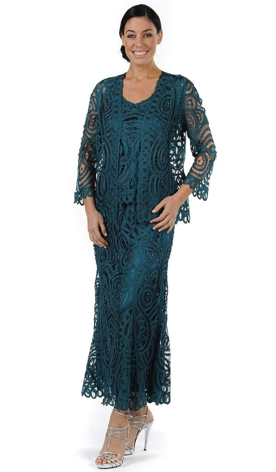 Soulmates - D7051- Three Piece Paisley Jacket Tank and Skirt Set