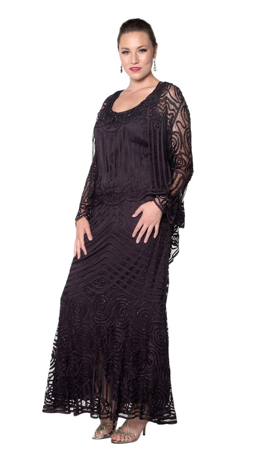 Soulmates - D7156 Beaded Crochet Evening Dress Set