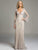 Lara Dresses - Embellished Queen Anne Lace Evening Gown with Bell Sleeves 33238, Pink