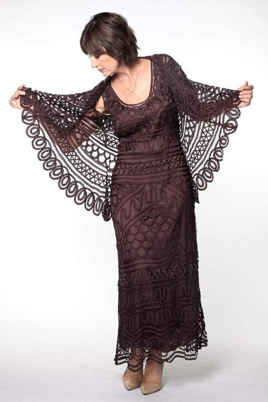 Soulmates - D8787 Stylish Cape Jacket With Dress