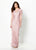 Montage by Mon Cheri - 219971 Floral Applied Illusion Dress In Pink