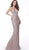 Jovani - 63001 Embellished Deep V-neck Trumpet Dress In Pink
