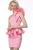 Jovani - 1400 One Shoulder Peplum Sheath Cocktail Dress  In Pink