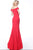 Jovani - 68768 Plunging Off-shoulder Trumpet Dress In Red