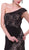 Asymmetric Lace Sheath Evening Dress