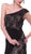 Cinderella Divine - Asymmetric Lace Sheath Evening Dress