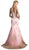 Cinderella Divine - Sleeveless Gilt Lace Appliqued Mermaid Gown