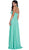 Nox Anabel - 8233 Halter Illusion Laced Bodice Long Evening Gown