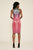 Tadashi Shoji - Ombre Sequined Halter Neck Short Column Dress In Pink and Black