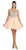Dancing Queen 8997 Crystal Beaded V-Neck Chiffon A-Line Dress in Orange
