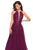 La Femme - 27143 Lace Embroidered Halter A-Line Gown In Purple