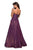 La Femme - 27296 Sequined Sweetheart Tulle A-line Dress In Purple