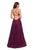 La Femme - 27143 Lace Embroidered Halter A-Line Gown In Purple
