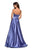 La Femme - 27506 Strapless Sweetheart Metallic Empire Gown In Purple