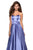 La Femme - 27506 Strapless Sweetheart Metallic Empire Gown In Purple