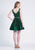 Dave & Johnny - 3854W Jewel Ornate Waistband V Neck Cocktail Dress In Green