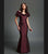 Daymor Couture - 103 Ruffled Off-Shoulder Mermaid Dress in Purple