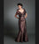 Daymor Couture - 1033 Faux Wrap Taffeta Trumpet Gown In Brown