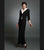 Daymor Couture - Ruffled V-neck Dress with Blazer 207 in Black and White
