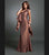 Daymor Couture - Ruffled One Shoulder Sheath Dress 212 in Brown
