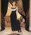 Daymor Couture 6121 Beaded Scoop Neck Column Evening Dress In Black/White
