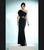 Daymor Couture - One-Shoulder Sheath Dress 807 in Black