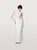 Daymor Couture - Beaded V Neck Short Sleeves Long Dress 151 in White