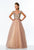 Terani Couture - 151P0100A Illusion Embellished Ball Gown in Neutral