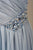 Decode 1.8 - 181489 Surplice Ruched V-Neck Jeweled Chiffon Gown in Blue