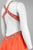 Decode 1.8 - Bejeweled Strapped Cutout Back Evening Gown 182277 in Orange