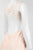 Decode 1.8 - Lace Embellished Illusion Bateau Neck Dress 183368 in Ivory Peach