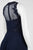 Decode 1.8 - Embellished Illusion Jewel Neck Gown 183393 in Blue